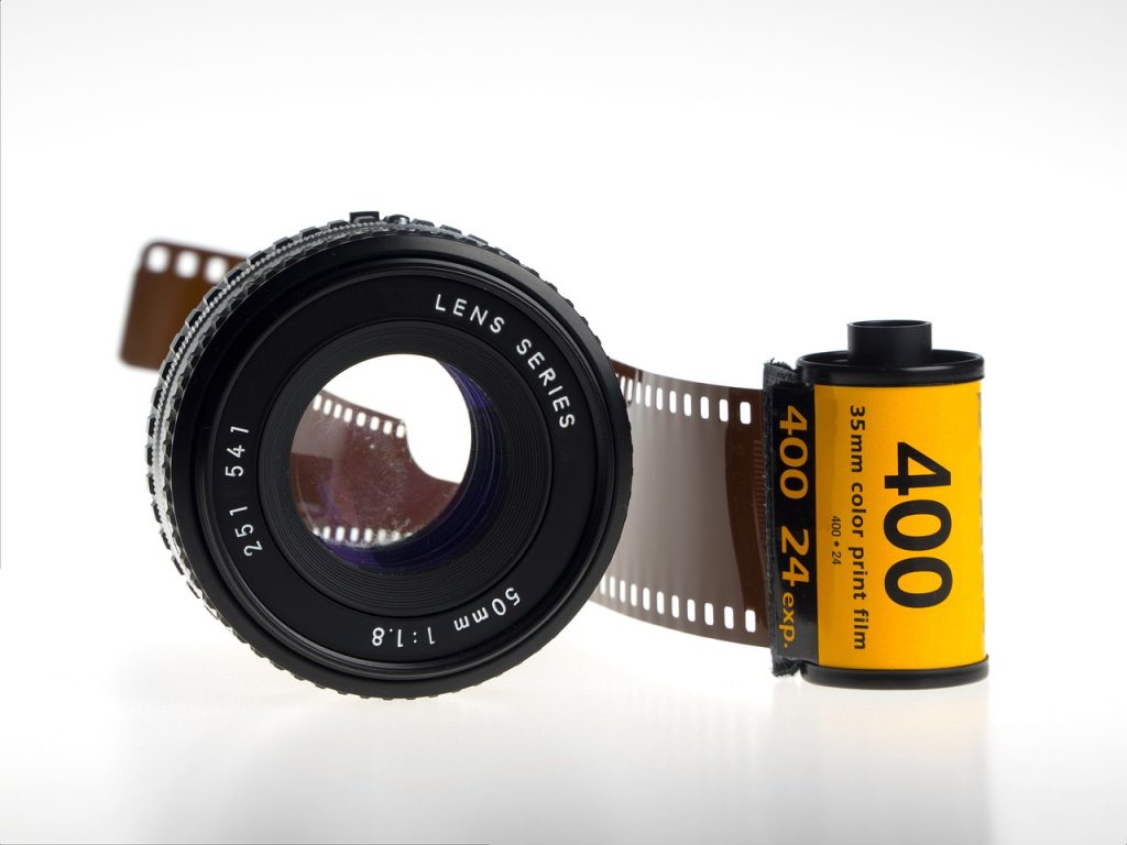 celluloid, film, 35mm, iso, black, camera, photography, professional, photo, optical, equipment, photographer, focal, photographic, technology, old, retro, vintage, lifestyle, travel, yellow, isolated, lens, 50mm
